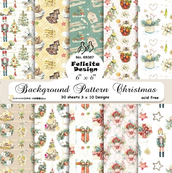 Felicita Design Background pattern christmas 1x10 design 15x15cm 200g